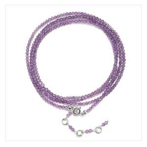 Amethyst Semi-Precious Gem Wrap Bracelet NWT 6-9”